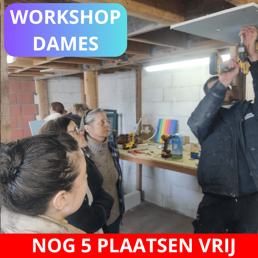 Namiddag Workshop leer boren en schroeven enkel voor dames Datum: 24 augustus