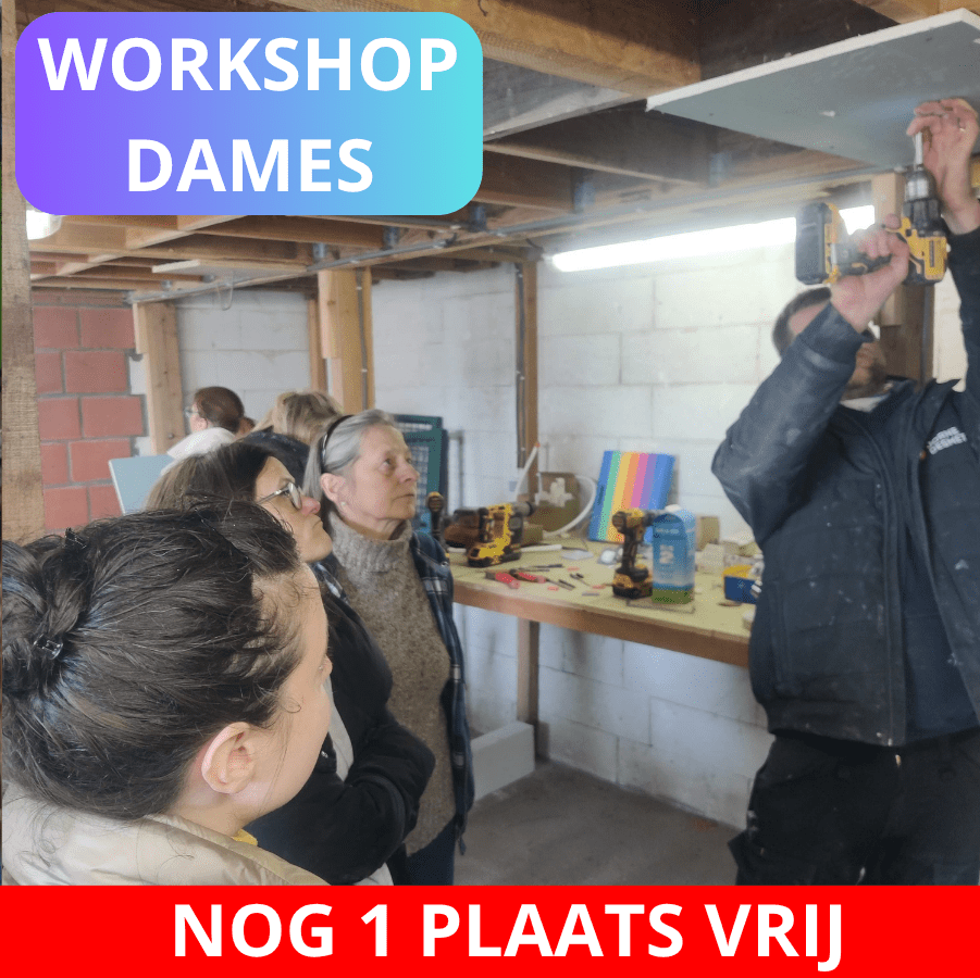 Namiddag Workshop leer boren en schroeven enkel voor dames Datum: 6 juli