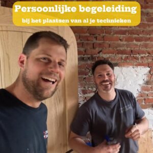 Persoonlijke 1-op-1 begeleiding bij het plaatsen van je technieken (elektriciteit-sanitair-verwarming & ventilatie)